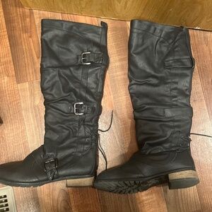 Wild Diva Black knee high boots women’s size 10